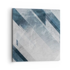 Schilderen op canvas - Ruimtelijke compositie - grijze beweging - 70x70 cm