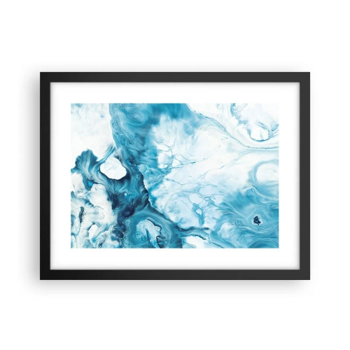Poster in een zwarte lijst - Blauw Concert - 40x30 cm