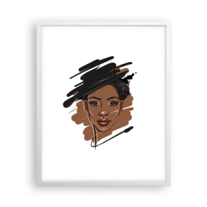 Poster in een witte lijst - Zoet als chocolade - 40x50 cm