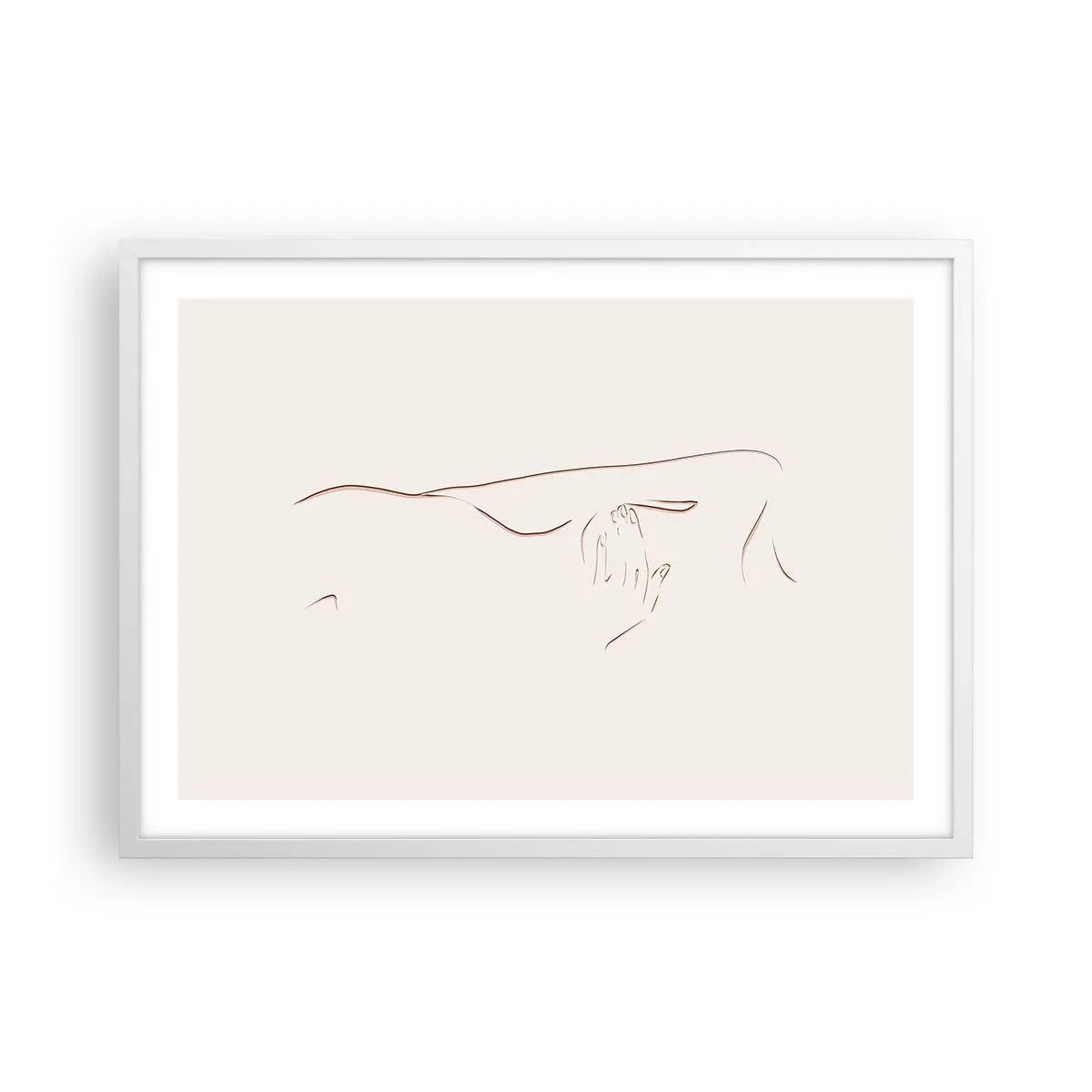 Poster in een witte lijst - De vorm van verlangen - 70x50 cm