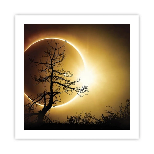 Poster - Totale zonsverduistering - 50x50 cm