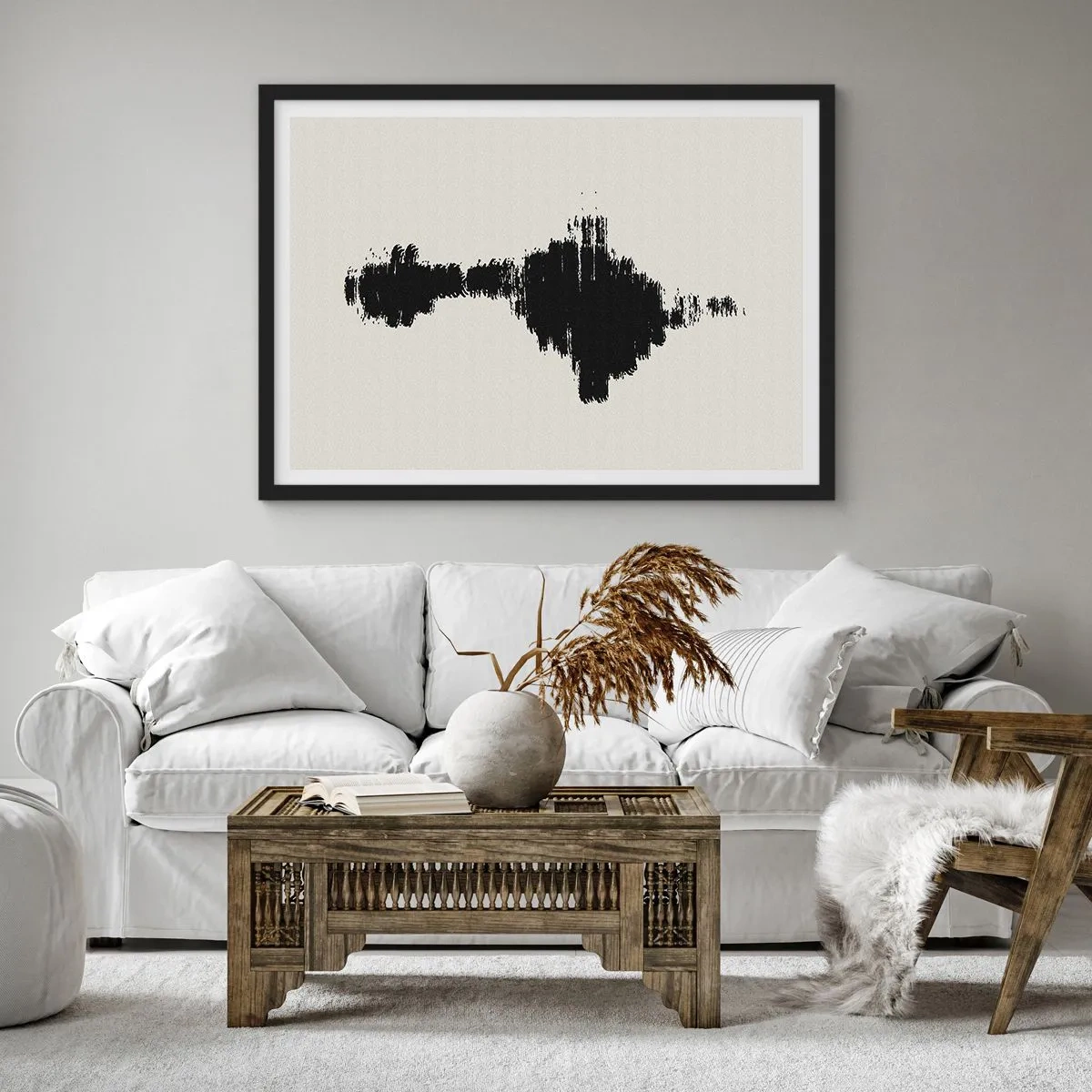 Poster in een zwarte lijst - Trillingen van verbeelding - 70x50 cm