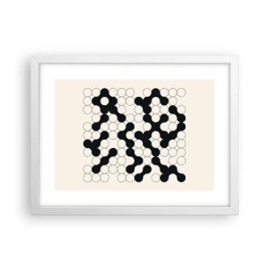 Poster in een witte lijst - Chinees spel – variatie - 40x30 cm