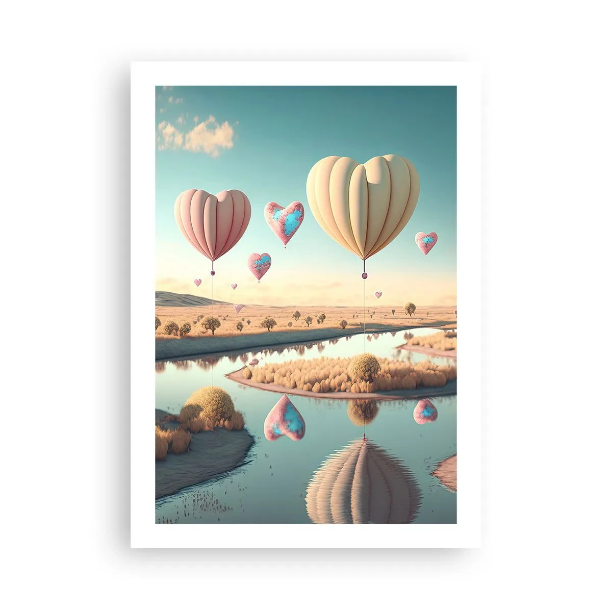Poster - Liefde laat je vliegen - 50x70 cm