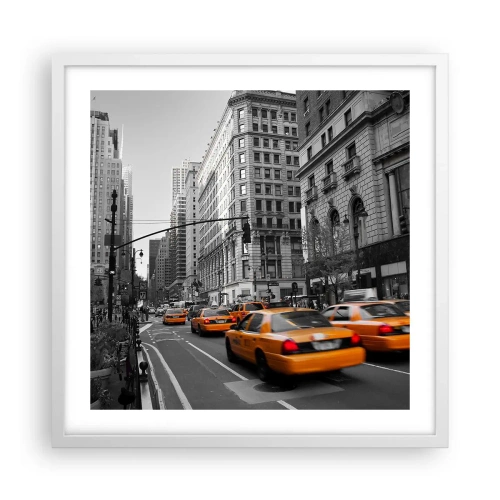 Poster in een witte lijst - De zonnen van grote steden - 50x50 cm