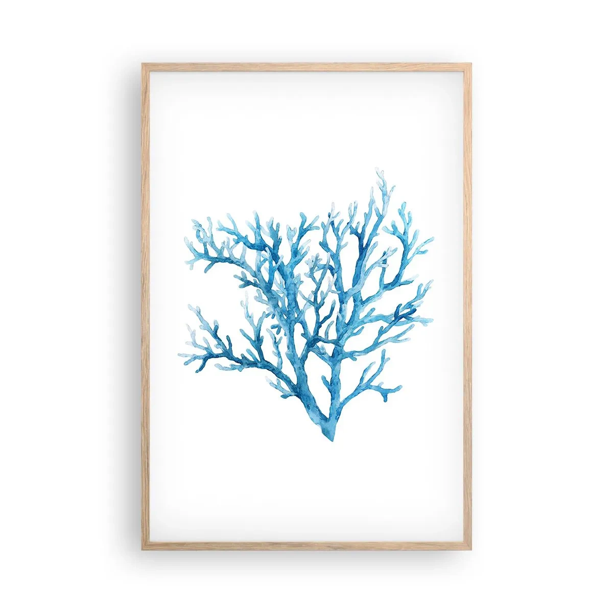 Een poster in een licht eiken lijst - Nautische filigraan - 61x91 cm