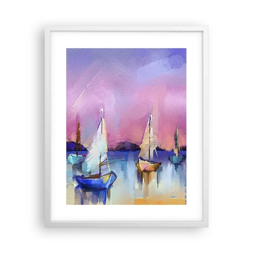 Poster in een witte lijst - Richting: breed water - 40x50 cm