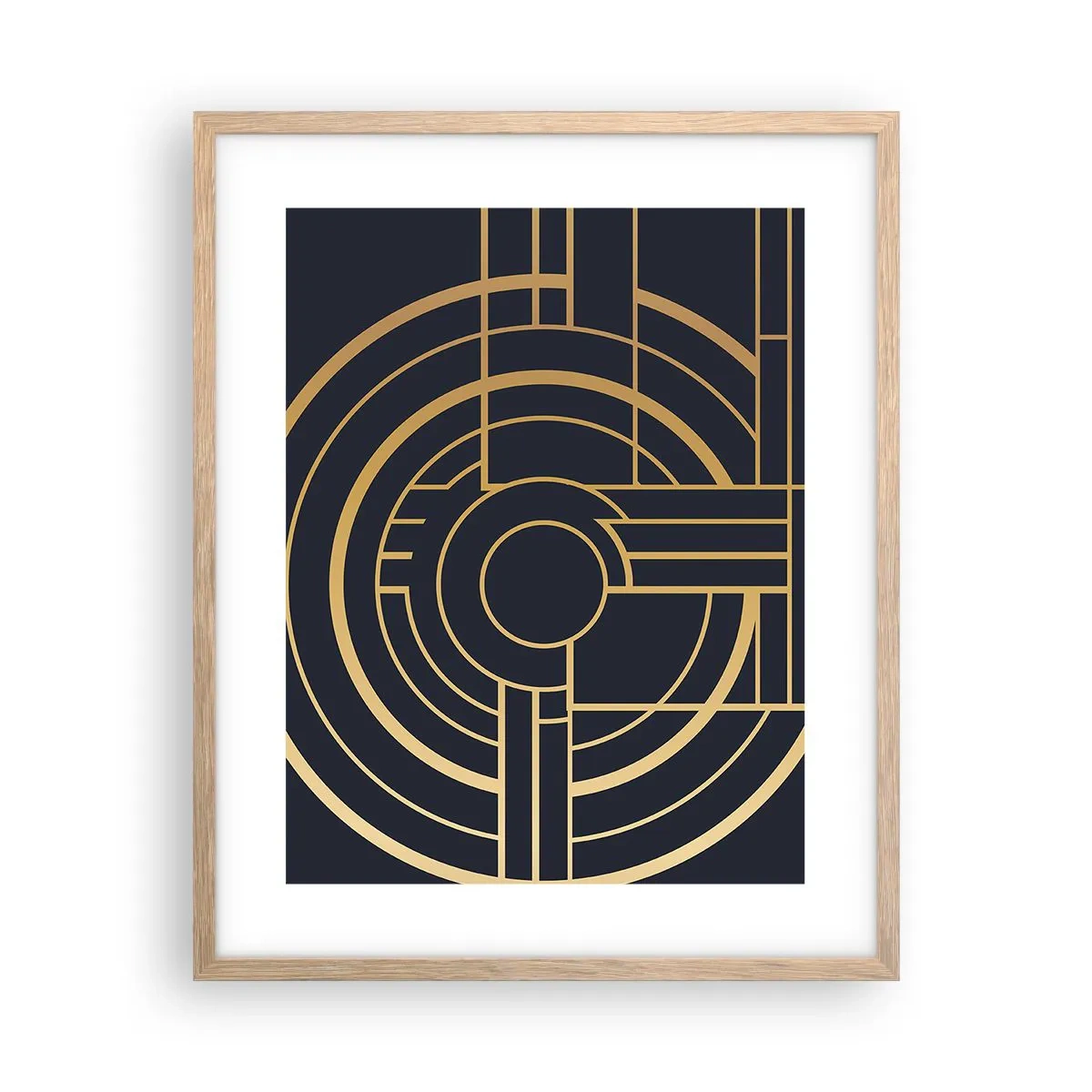 Een poster in een licht eiken lijst - Draaien van dingen - 40x50 cm