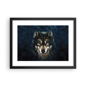 Poster in een zwarte lijst - Alfa? en omega - 40x30 cm