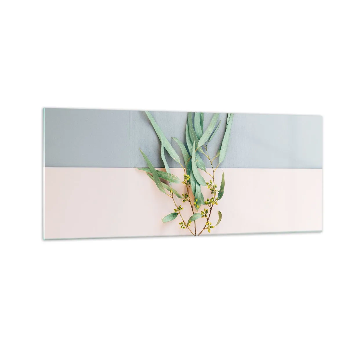 Schilderen op glas - Subtiliteit in pastelkleuren - 100x40 cm