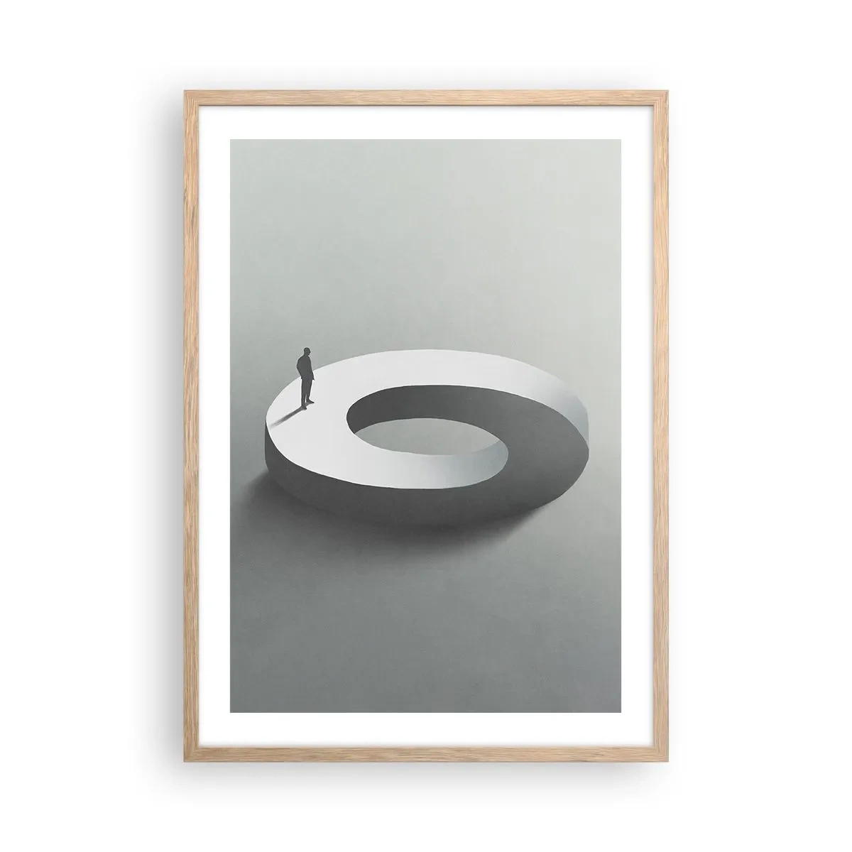 Een poster in een licht eiken lijst - En wees hier slim - 50x70 cm