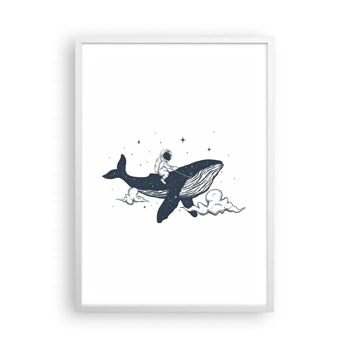 Poster in een witte lijst - Ruimte avontuur - 50x70 cm
