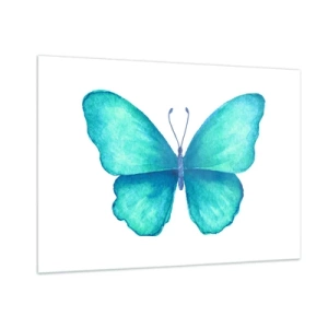 Schilderen op glas - Turkoois van nature - 100x70 cm