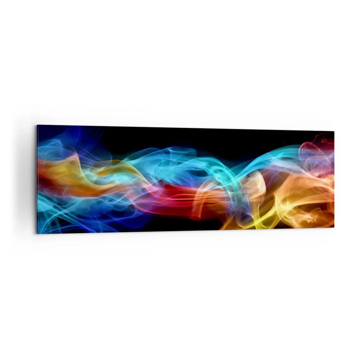 Schilderen op canvas - Regenboogdans van nevels - 160x50 cm