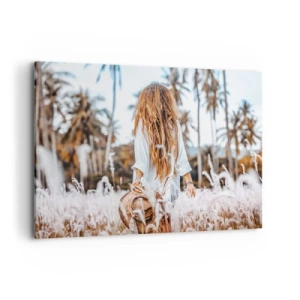 Schilderen op canvas - Geboren uit graspluis - 100x70 cm