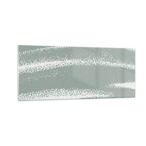 Schilderen op glas - Abstractie in een winterklimaat - 100x40 cm