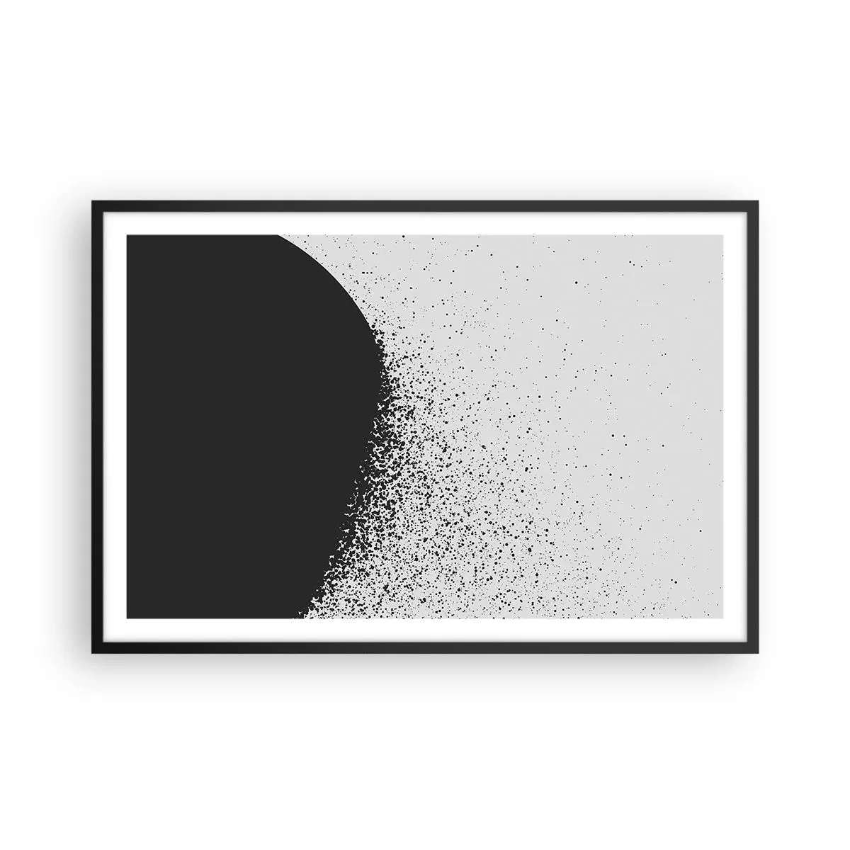 Poster in een zwarte lijst - Beweging van moleculen - 91x61 cm