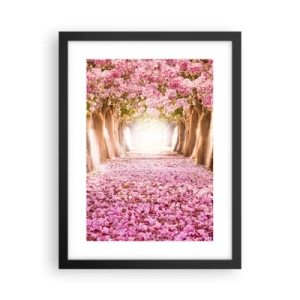Poster in een zwarte lijst - De weg naar het paradijs - 30x40 cm