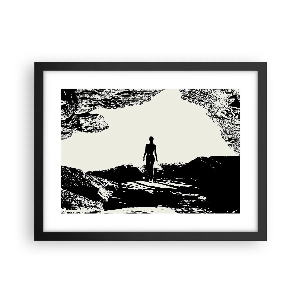 Poster in een zwarte lijst - Een nieuwe kijk - 40x30 cm