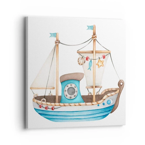 Schilderen op canvas - Ahoi, avontuur! - 30x30 cm