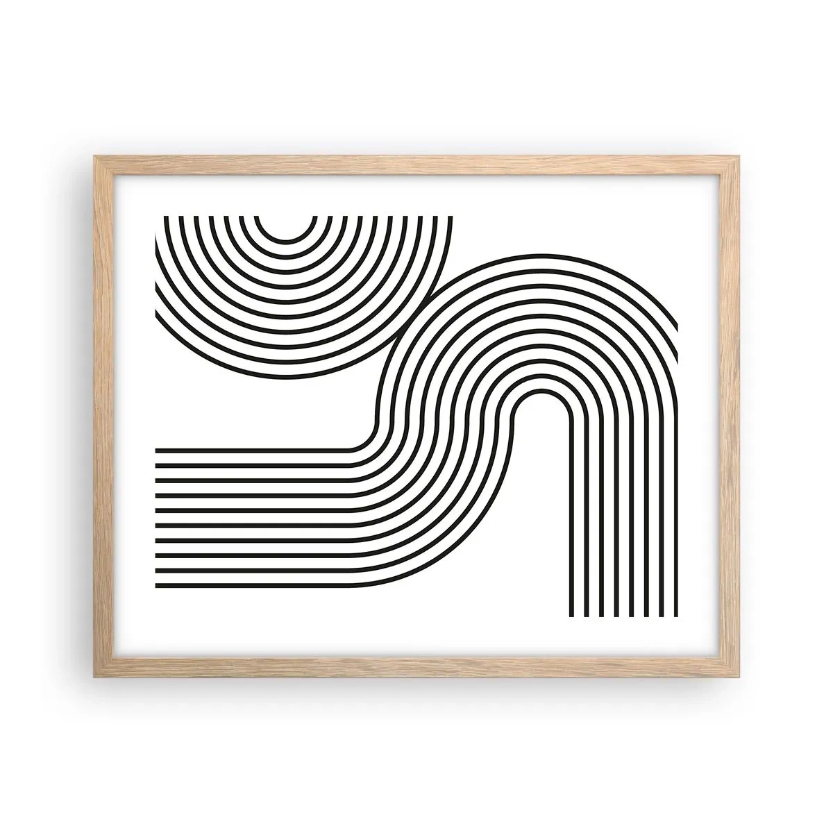 Een poster in een licht eiken lijst - In de bocht - 50x40 cm