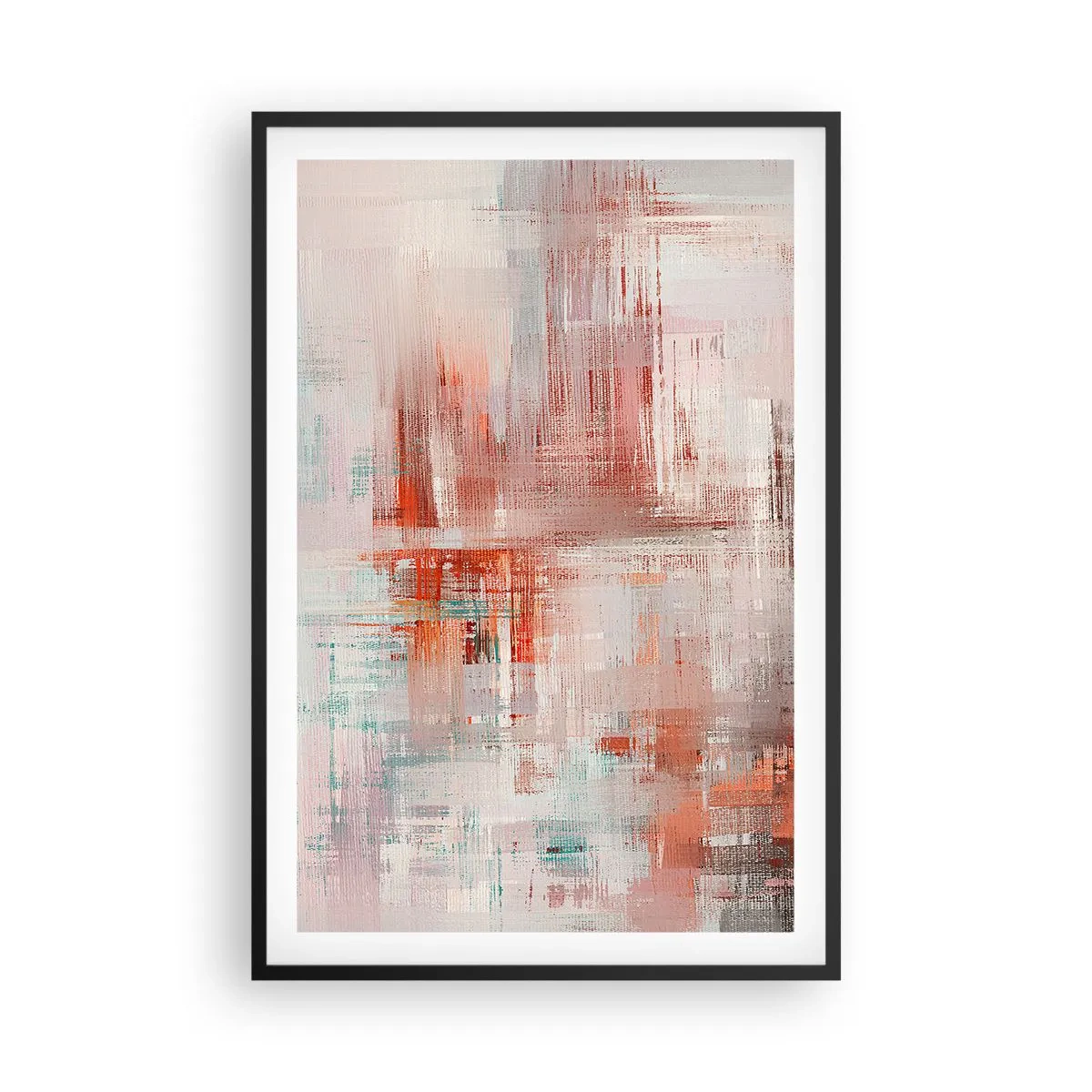 Poster in een zwarte lijst - Vaag. Maar roze - 61x91 cm