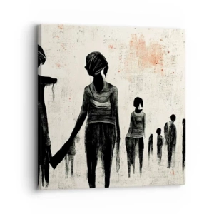 Schilderen op canvas - Tegen eenzaamheid - 30x30 cm