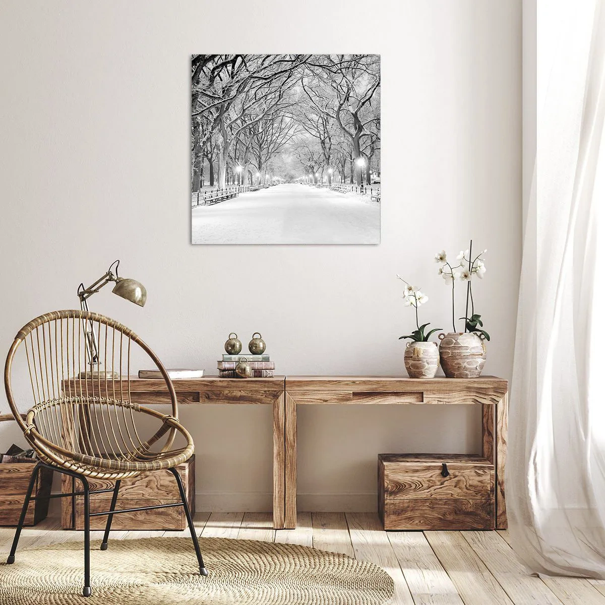 Schilderen op canvas - Vier seizoenen - winter - 30x30 cm