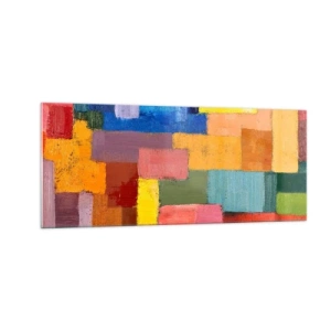 Schilderen op glas - Elk is anders, allemaal kleurrijk - 100x40 cm