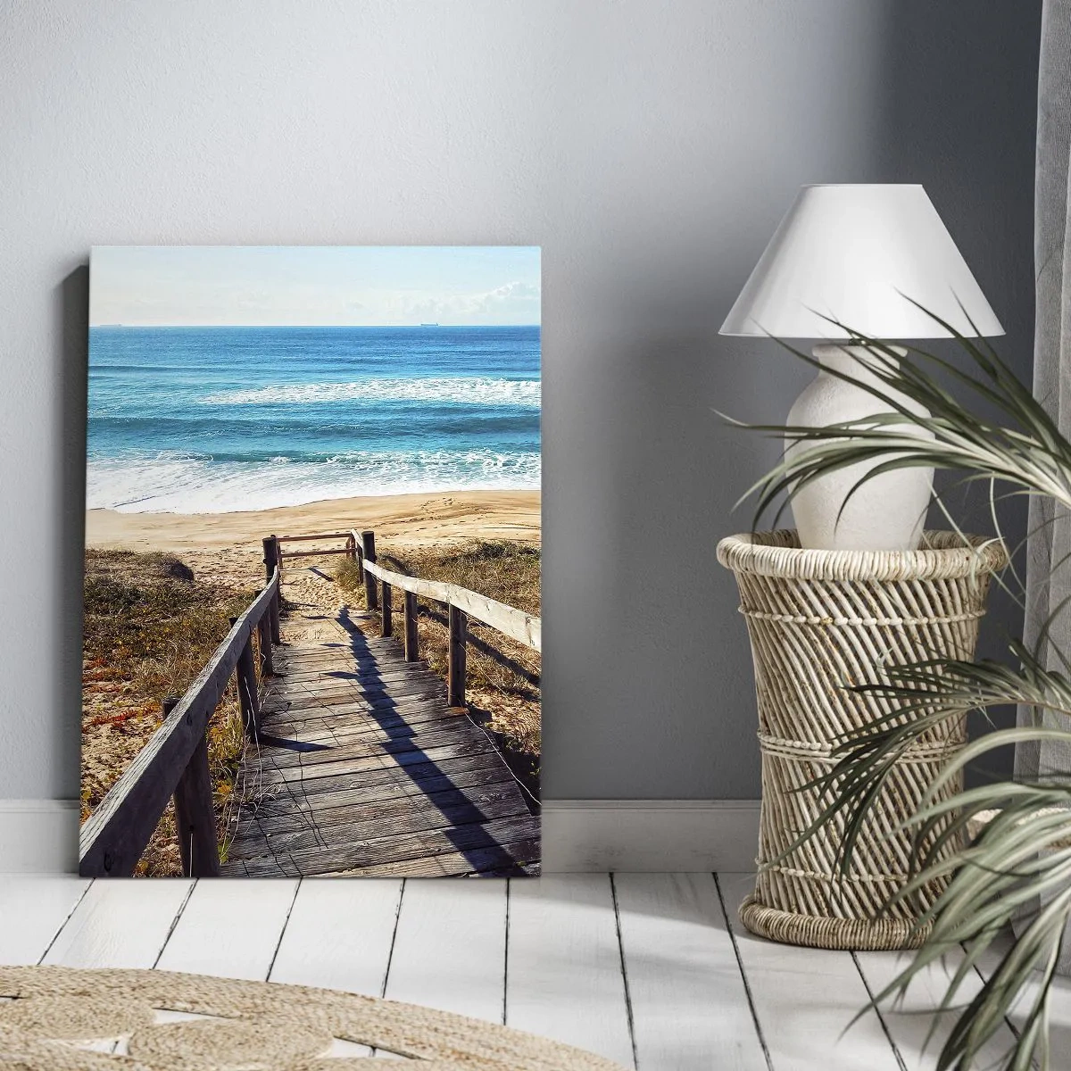 Schilderen op canvas - Loop maar! - 45x80 cm