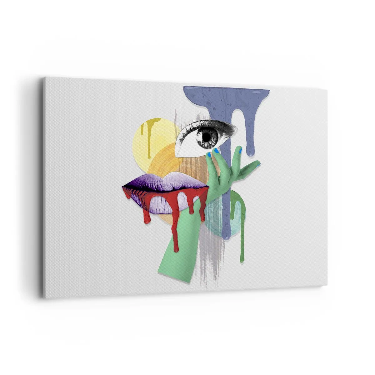 Schilderen op canvas - Een gedeconstrueerd portret - 120x80 cm