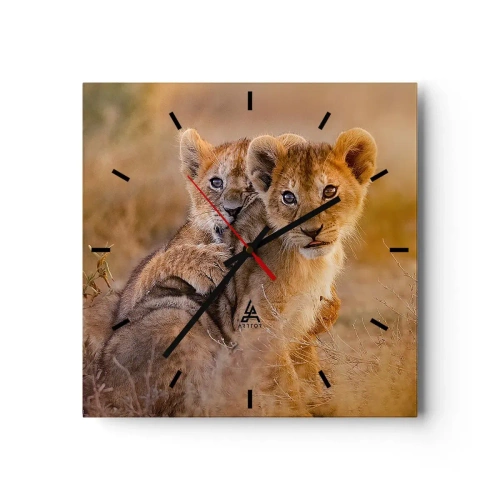 Wandklok - Klok - Niet storen! We hebben plezier - 30x30 cm