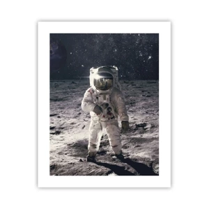 Poster - Groetjes van de maan - 40x50 cm