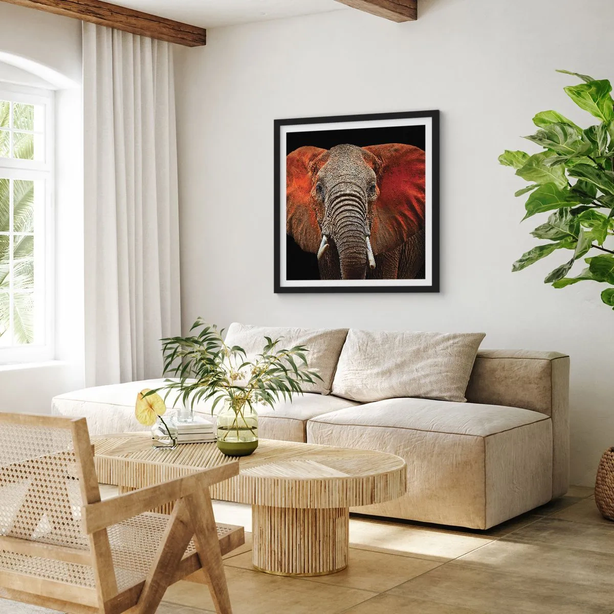 Poster in een zwarte lijst - Ik ben wild, en jij? - 40x40 cm