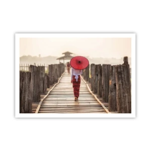 Poster - Op de oude brug - 100x70 cm