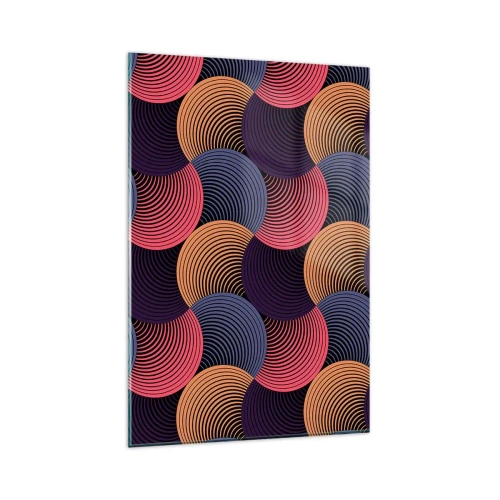 Schilderen op glas - In een cirkelvormig ritme - 80x120 cm