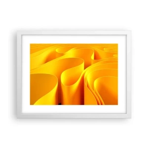 Poster in een witte lijst - Als de golven van de zon - 40x30 cm