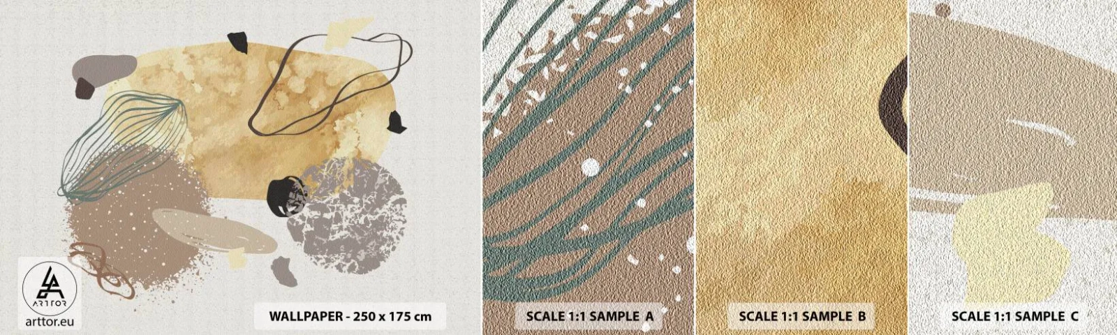 Fotobehang Monster Zelfklevend Deluxe Sticker - Toegepaste plumcologie - Abstractie, Deel, Minimalisme - 100x30 cm