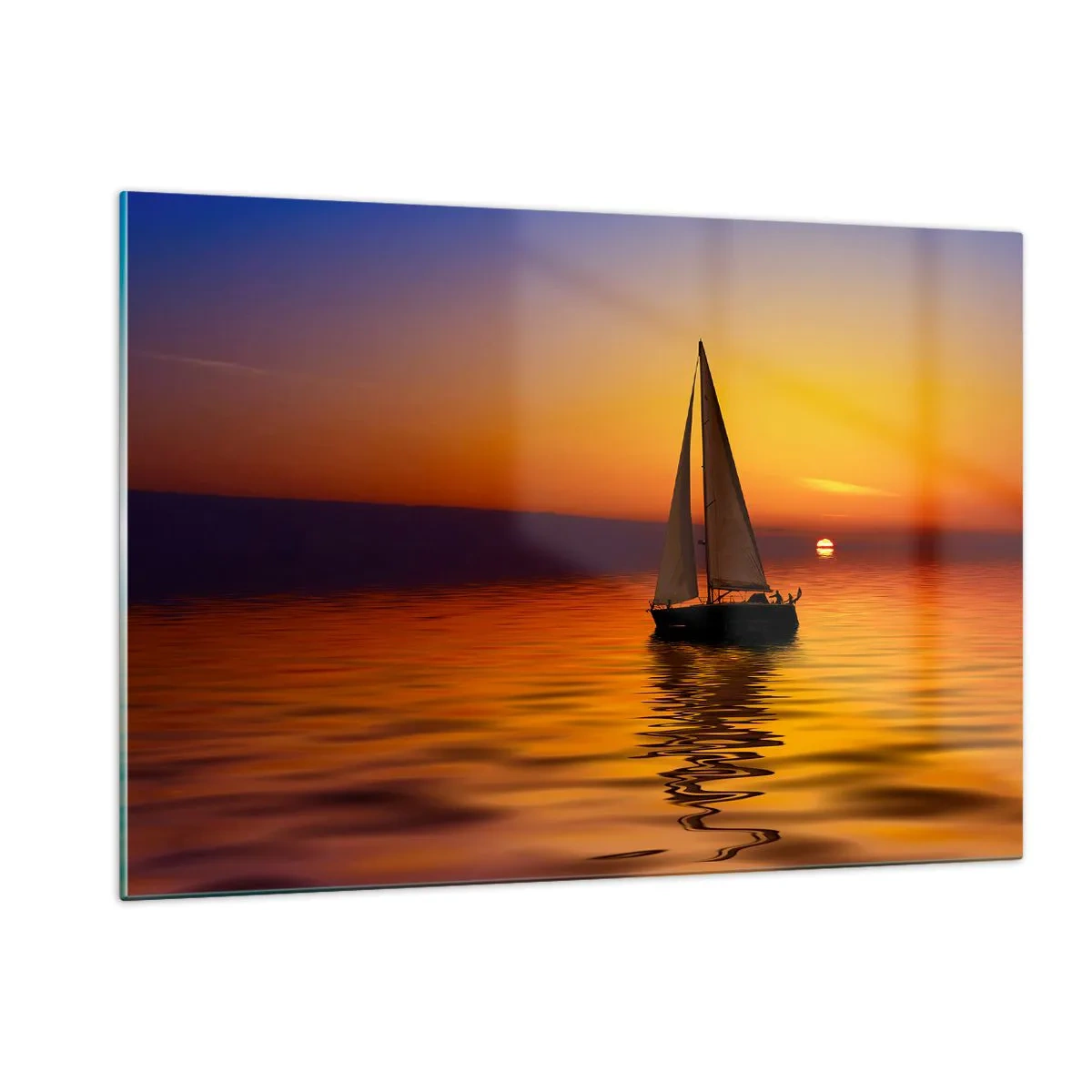 Schilderen op glas - Hoe stil is het hier in de schemering... - 120x80 cm
