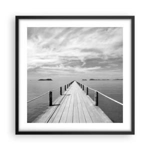 Poster in een zwarte lijst - Of misschien een reis... - 50x50 cm