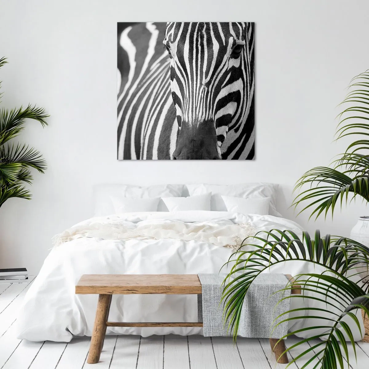 Schilderen op canvas - De wereld is zwart-wit - 70x70 cm