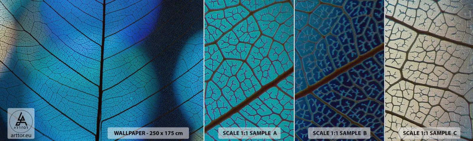 Fotobehang Monster Premium Canvas - Ingewikkelde constructie - Blad, Natuur, Plant - 100x30 cm