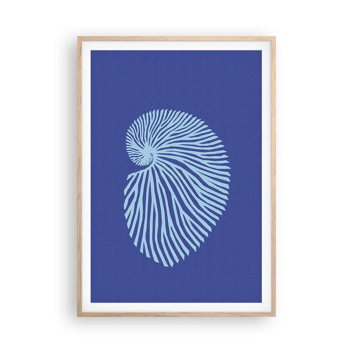 Een poster in een licht eiken lijst - De geboorte van de schelp - 70x100 cm