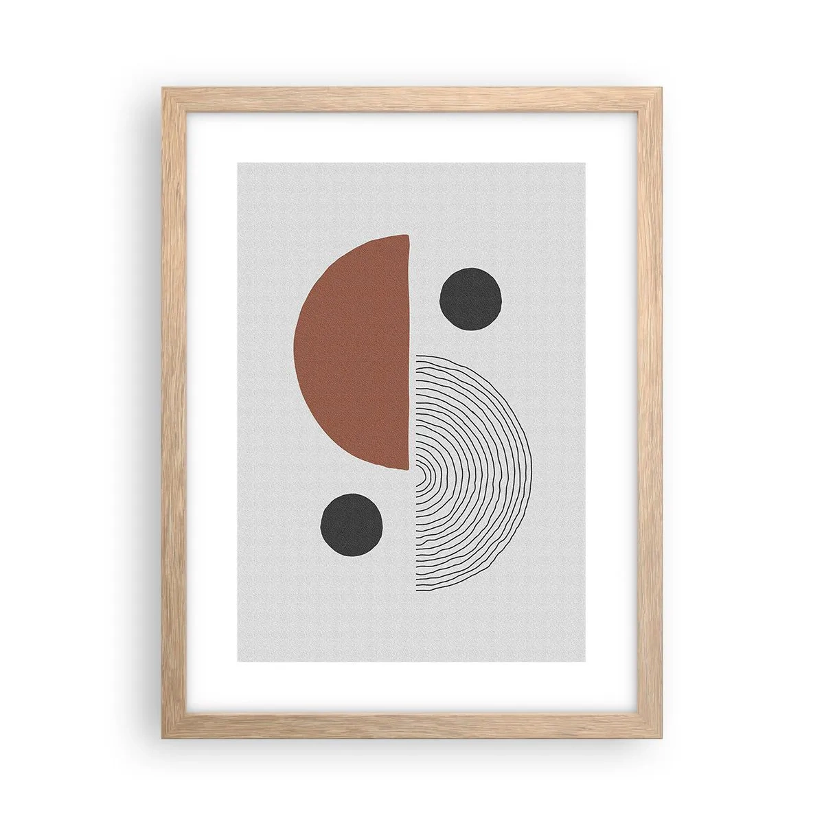 Een poster in een licht eiken lijst - Perfectie van het wiel - 30x40 cm