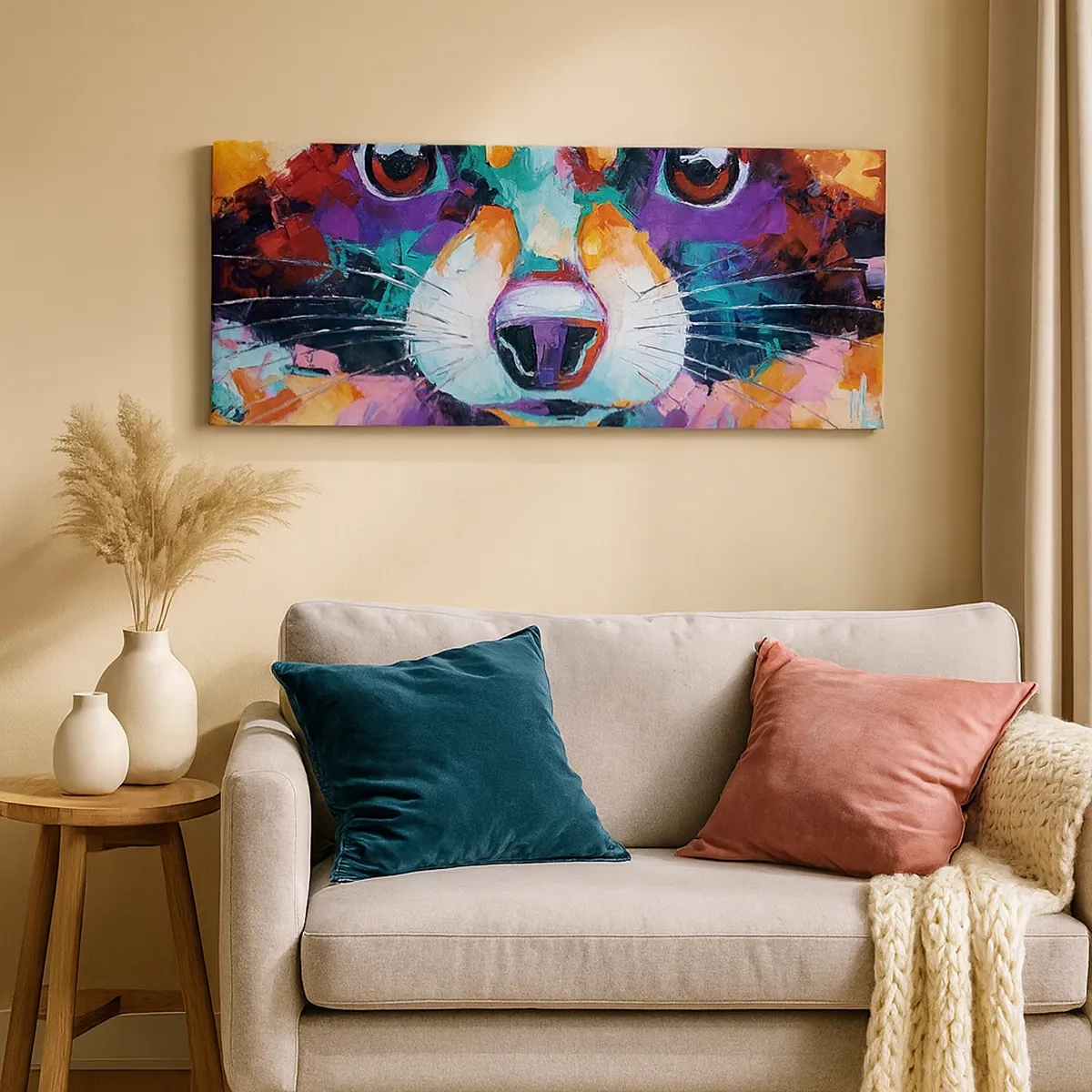 Schilderen op canvas - Alleen goede emoties - 30x30 cm