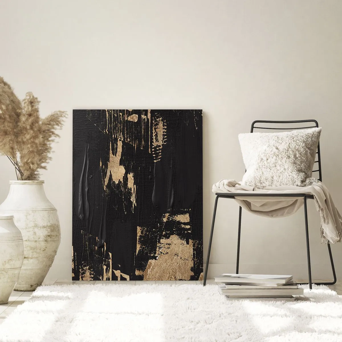 Schilderen op glas - Spoor van aanraking - 70x100 cm