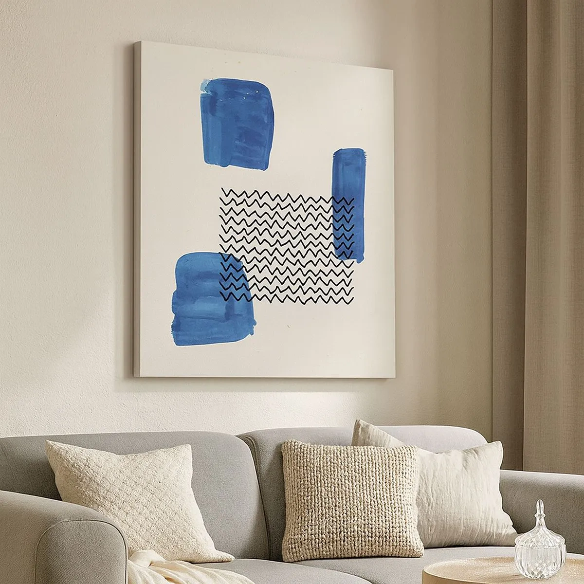 Schilderen op canvas - Een abstract kwartet - 30x30 cm