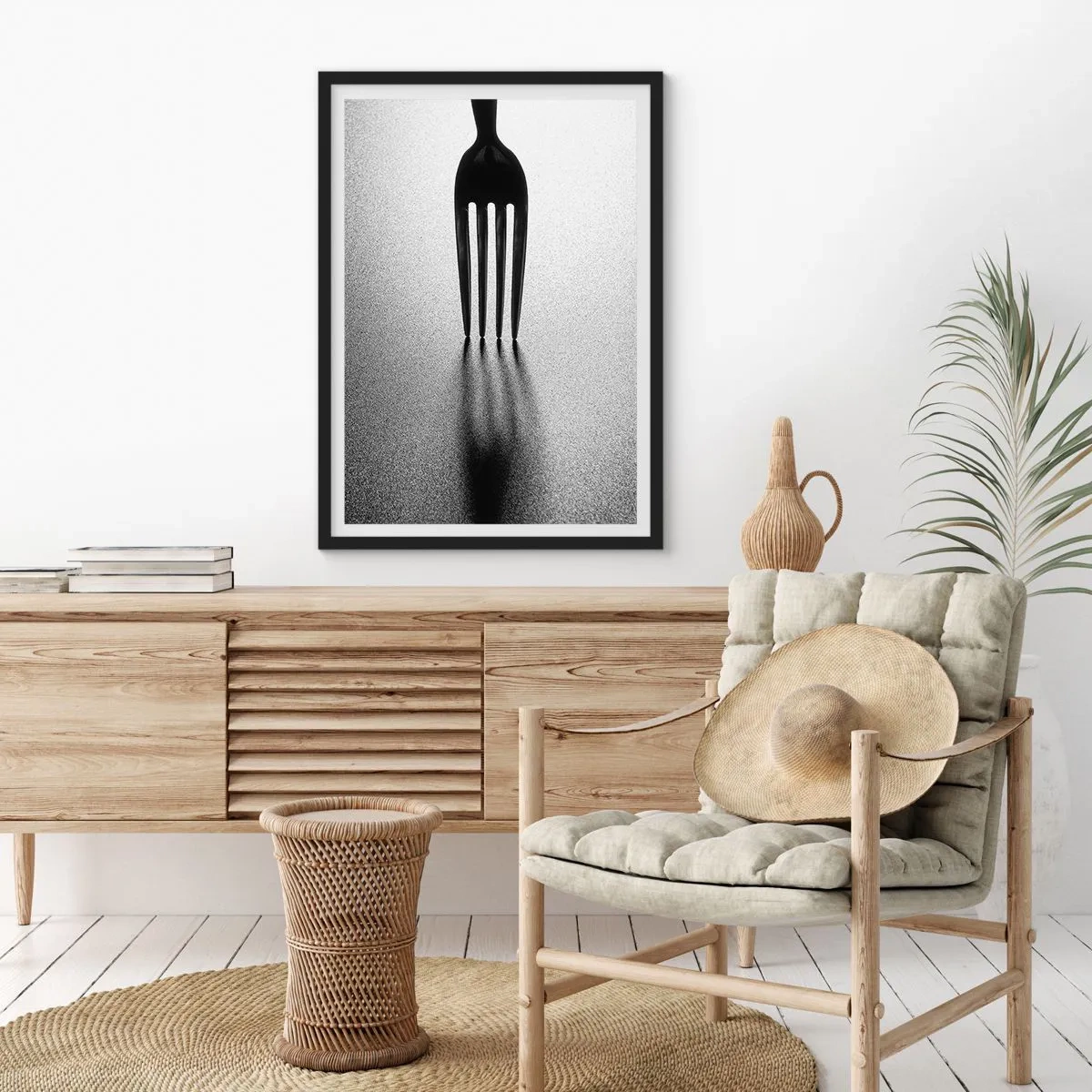 Poster in een zwarte lijst - Licht en schaduw - 40x50 cm