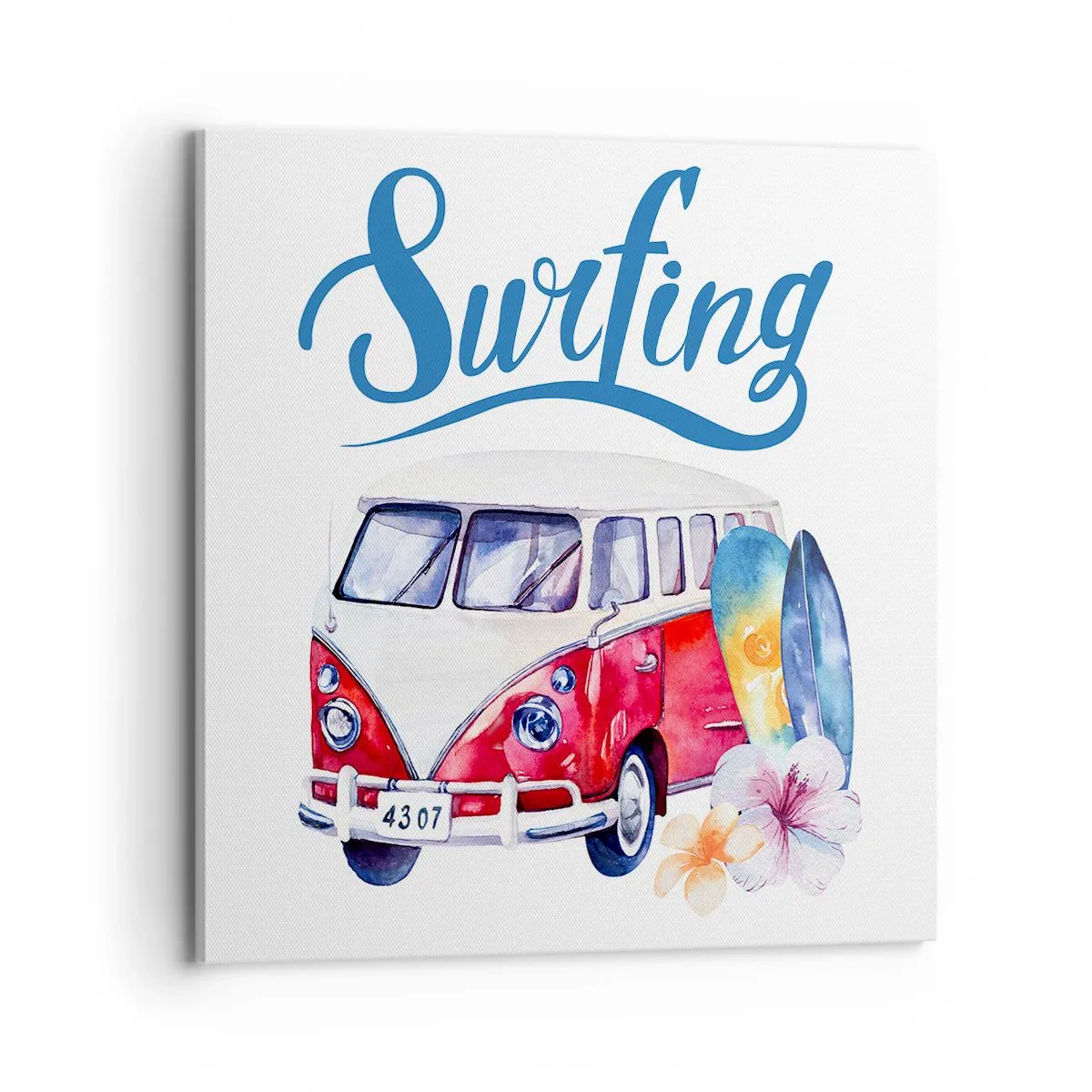 Schilderen op canvas - Komkommer - een klassieker voor een surfer - 70x70 cm
