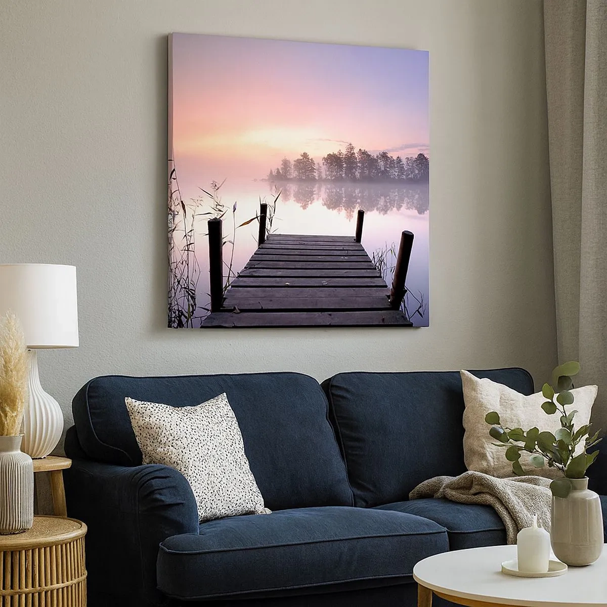 Schilderen op canvas - Van de lila mist... - 30x30 cm